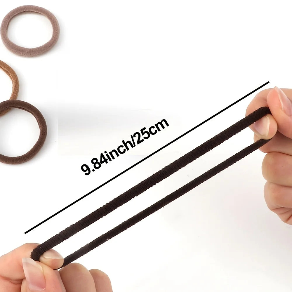 50/100/200pcs Women Girl Mixed Colors Hair Bands Basic Hair Ties Elastic Headband Simple Hair  Accessories Ponytail Holder