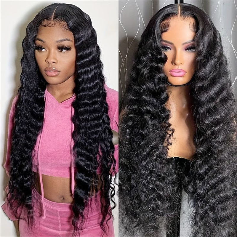 Deep Wave Lace Front Wig Human Hair Density 13x4 Loose Deep Wave HD