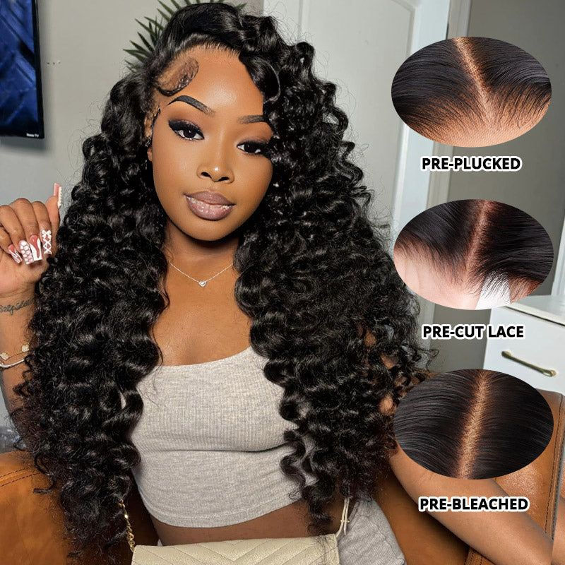 Deep Wave Lace Front Wig Human Hair Density 13x4 Loose Deep Wave HD