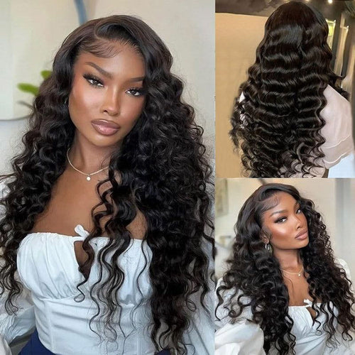 Deep Wave Lace Front Wig Human Hair Density 13x4 Loose Deep Wave HD